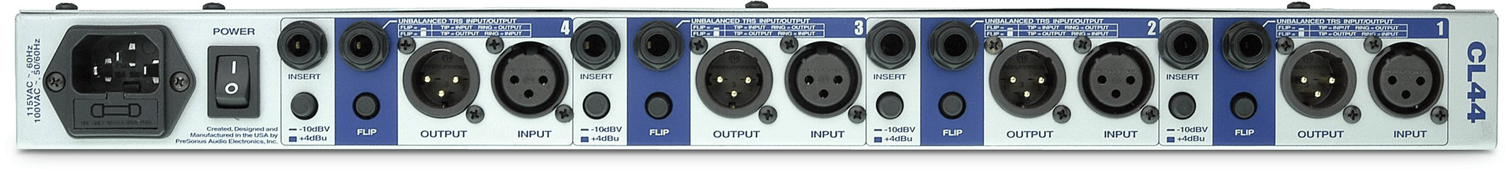 PreSonus CL44 compresseur limiteur 4 canaux studio optique