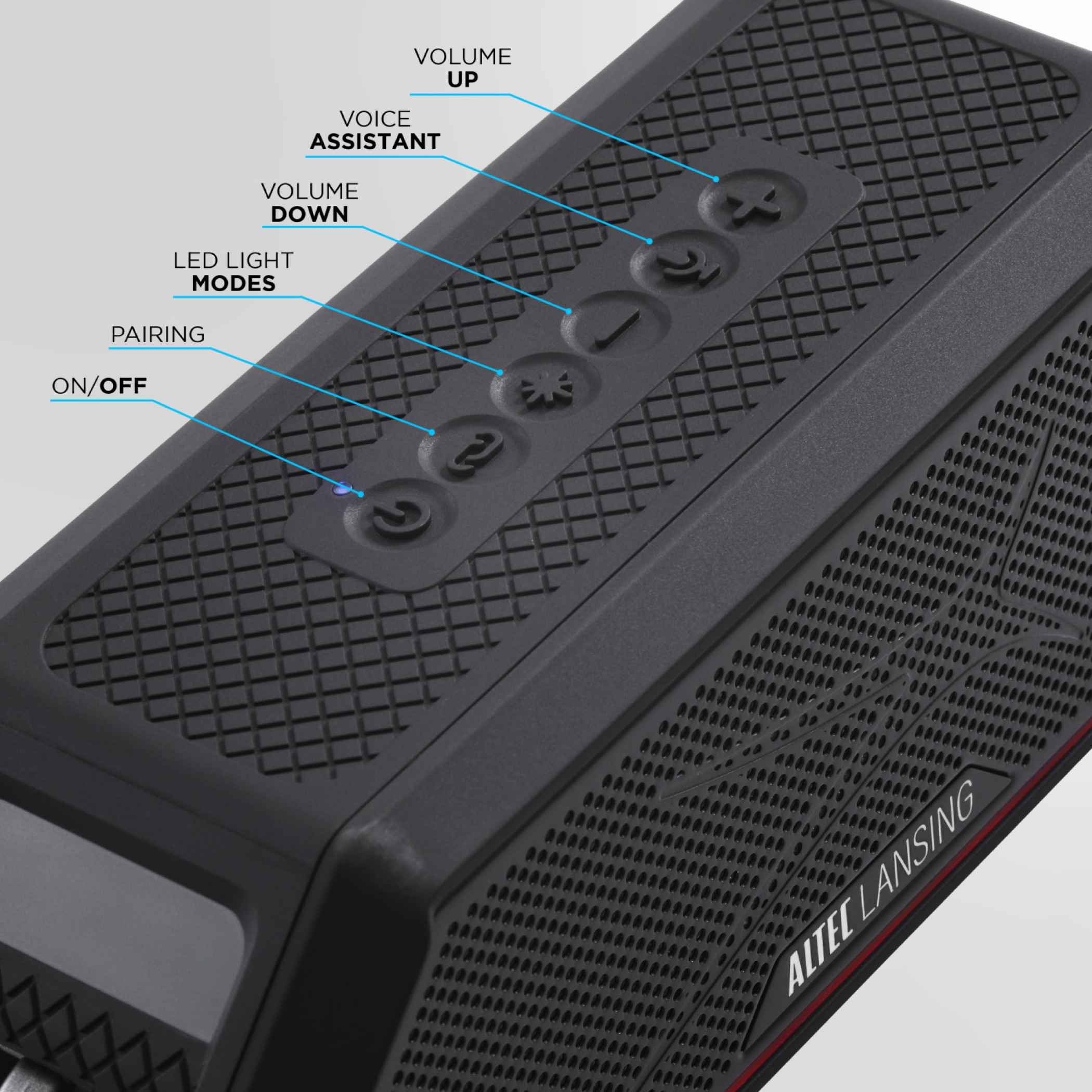 Altec HydraJolt 2.0 enceinte bluetooth noir/gris IP67 LED