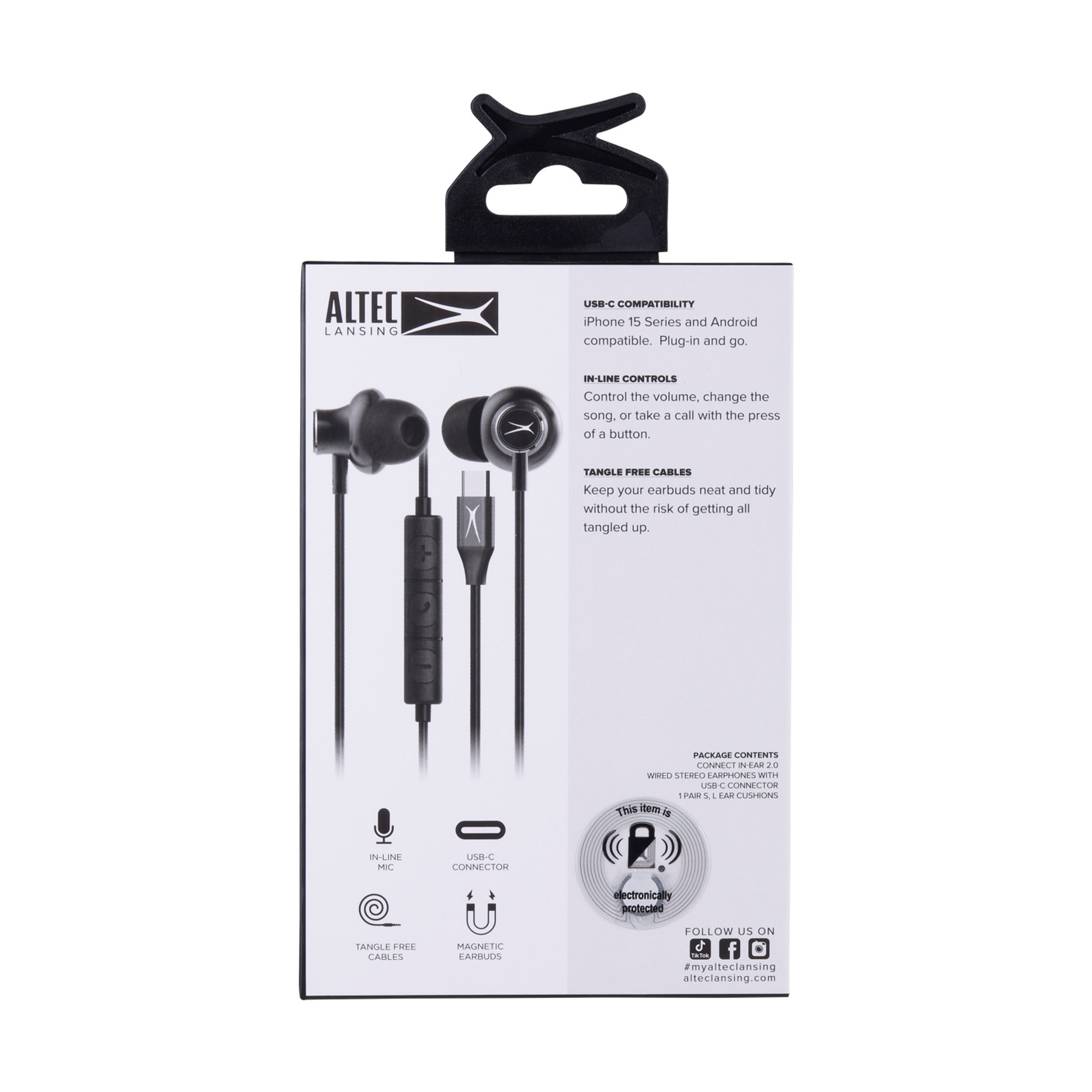Altec Lansing Connect In-Ear 2.0 écouteurs filaires USB-C noir