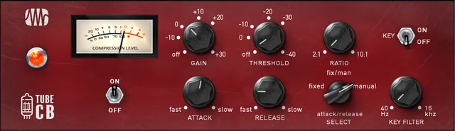 Studio One Fat Channel Tube CB plugin compresseur optique à lampes