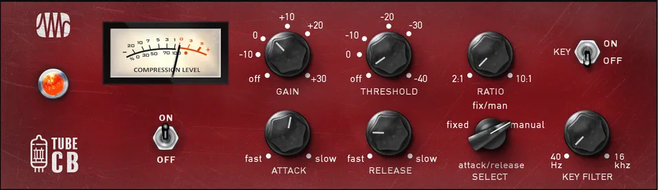 Studio One Fat Channel Tube CB plugin compresseur optique à lampes