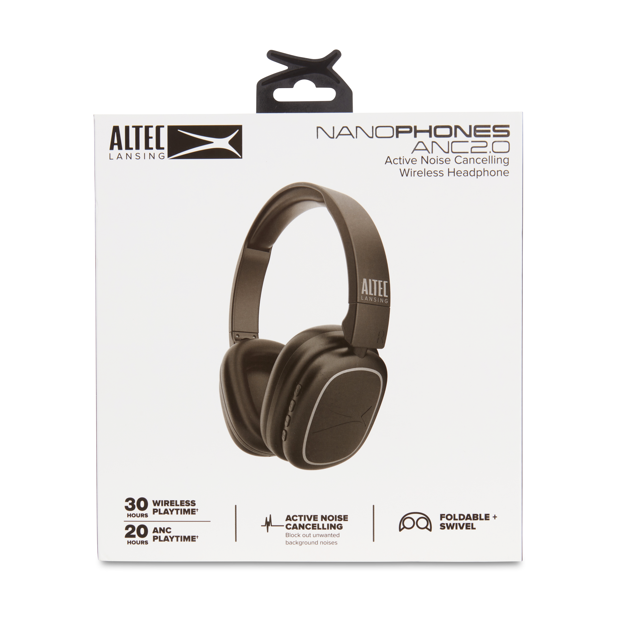 Altec Lansing Nanophones ANC 2.0 casque noir 30h