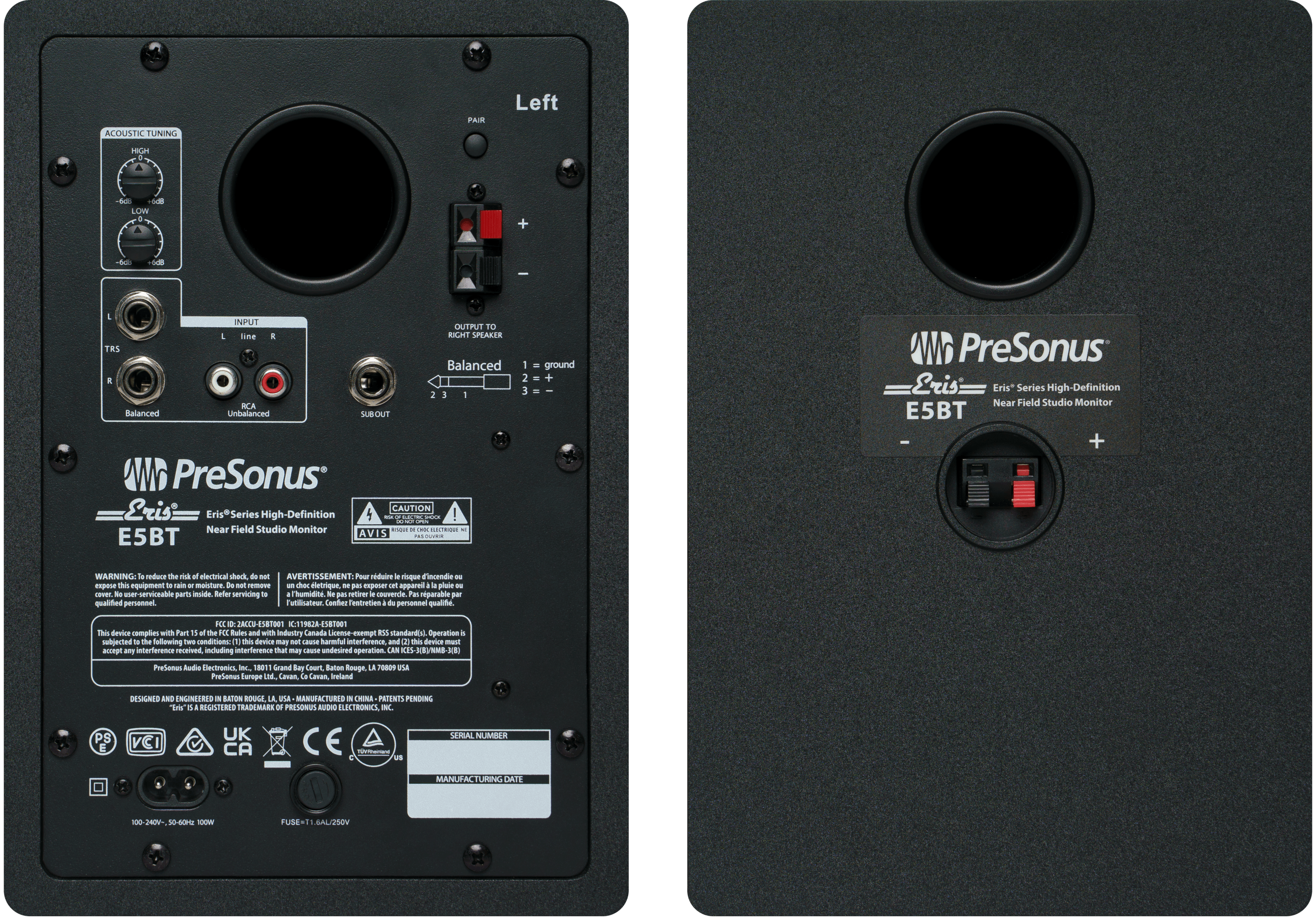Studio One Eris E5 BT moniteur studio Bluetooth 100W