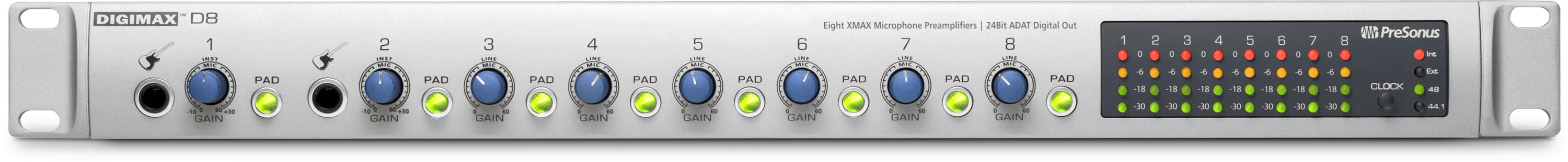 Studio One DigiMax D8 préampli micro 8 canaux rack