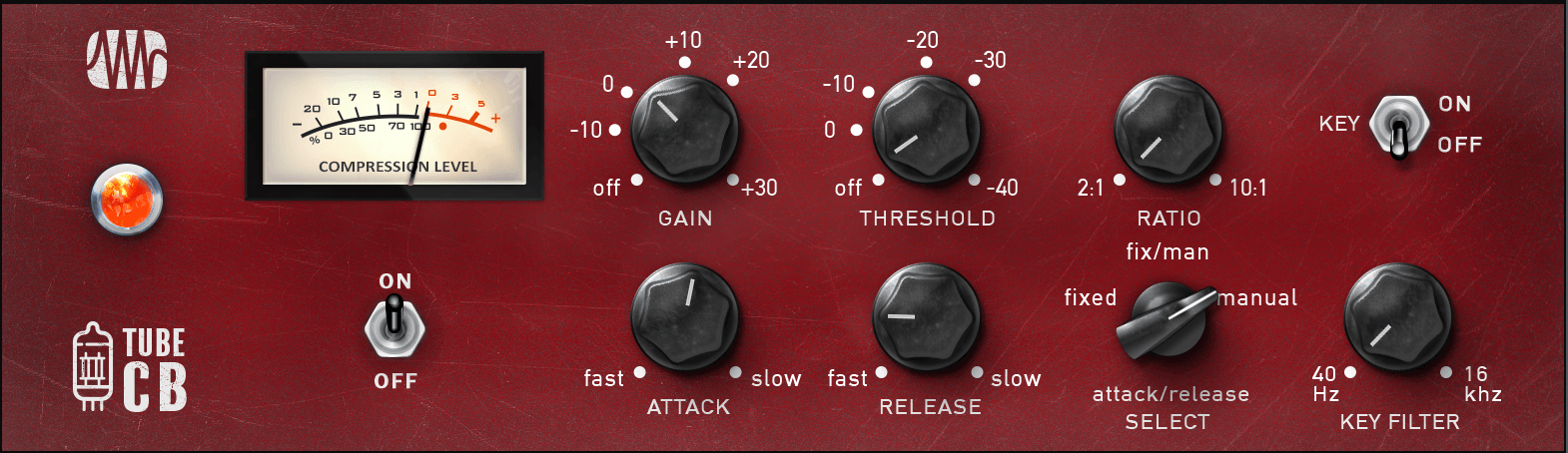 Studio One Fat Channel Tube CB plugin compresseur optique à lampes