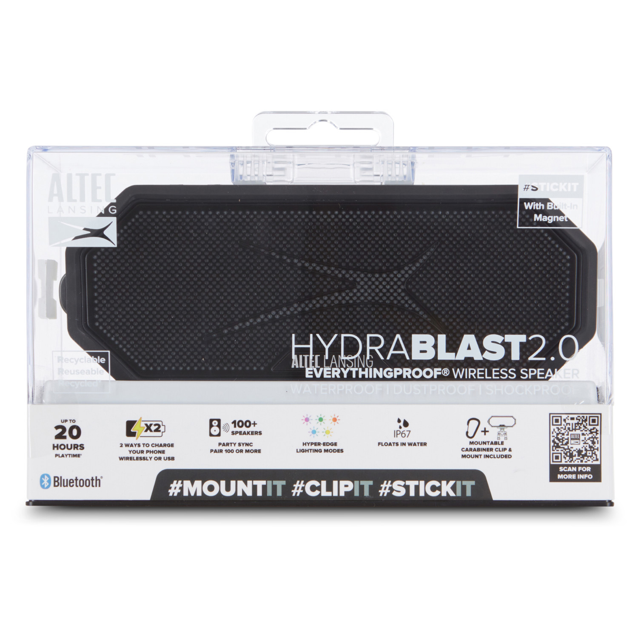 Altec Lansing HydraBlast 2.0 Enceinte Bluetooth Noir Gris IP67