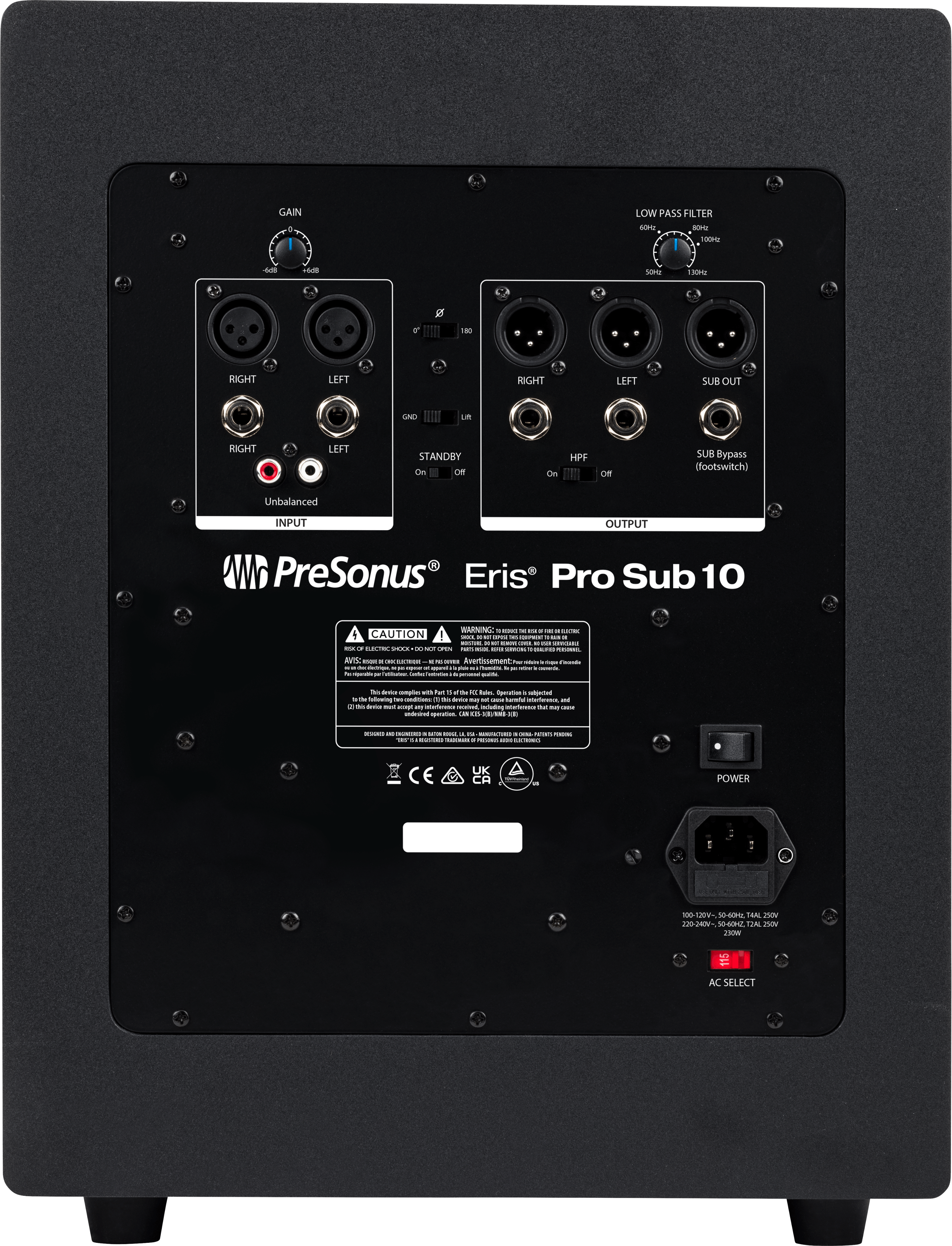 Studio One Eris Pro Sub 10 caisson studio 10 pouces 170W 20 Hz