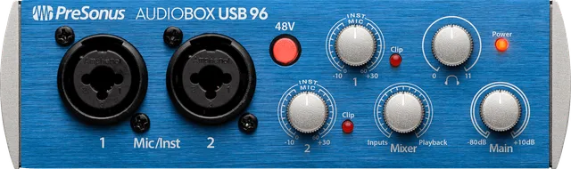 Studio One AudioBox USB 96 interface audio bleue 24 bits