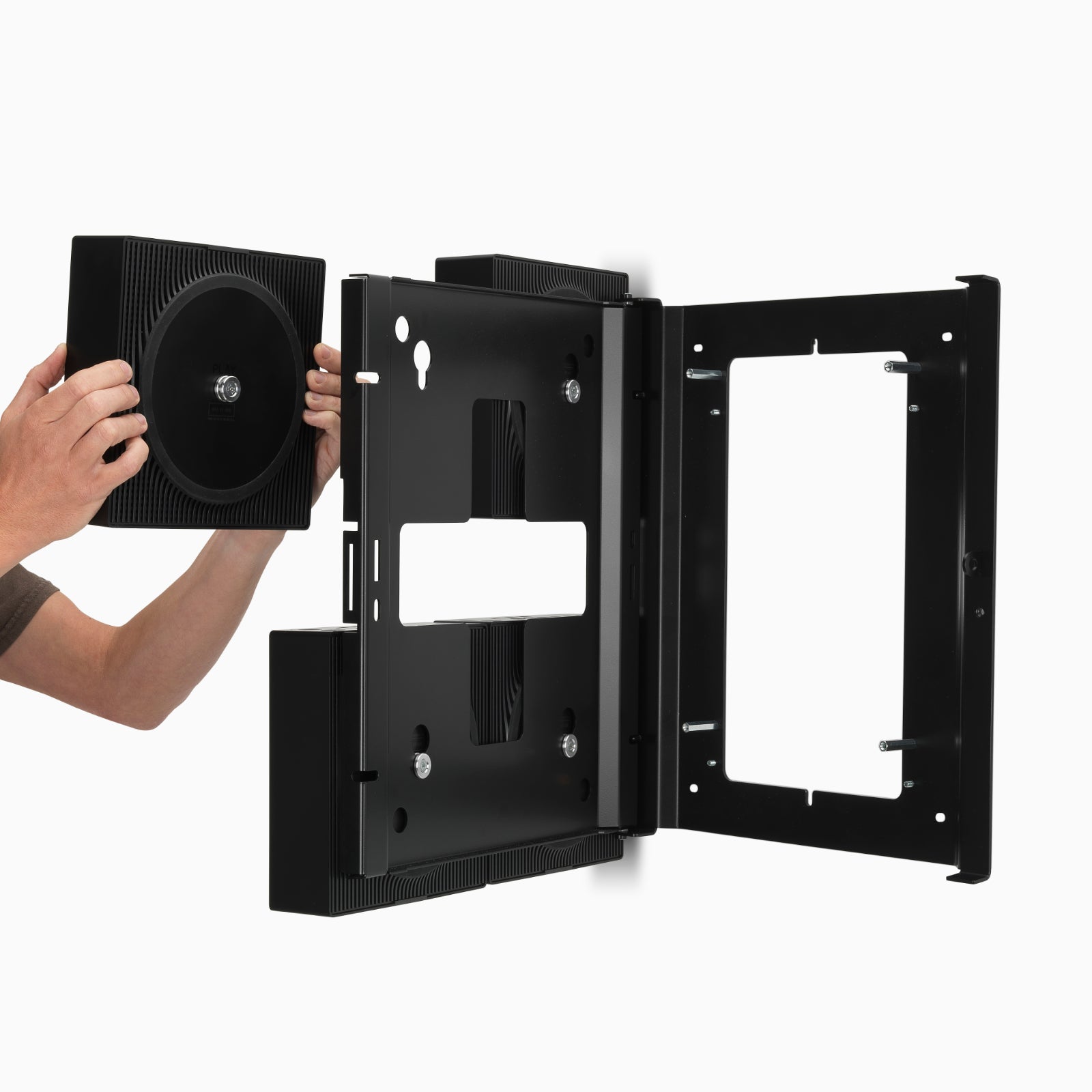 Flexson Amp Support mural x4 noir Sonos Amp acier