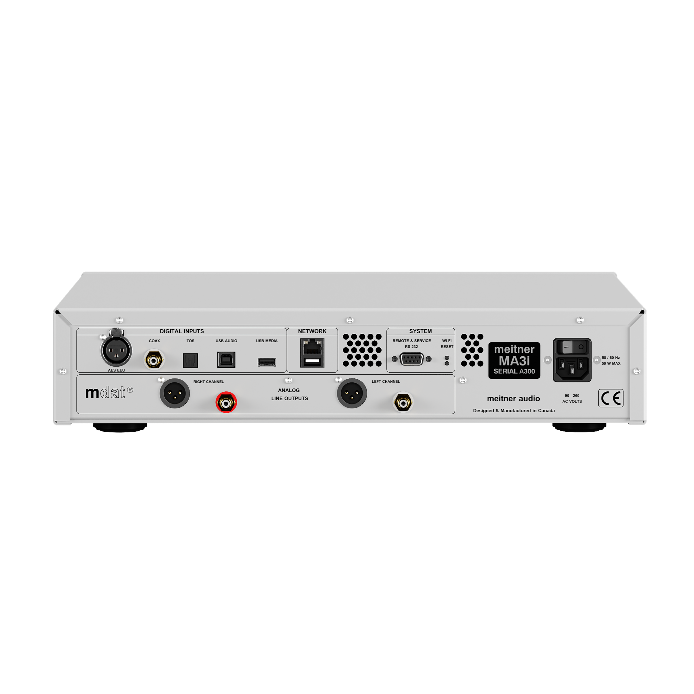 Meitner MA3i SE Convertisseur DAC Streaming Argent DSD