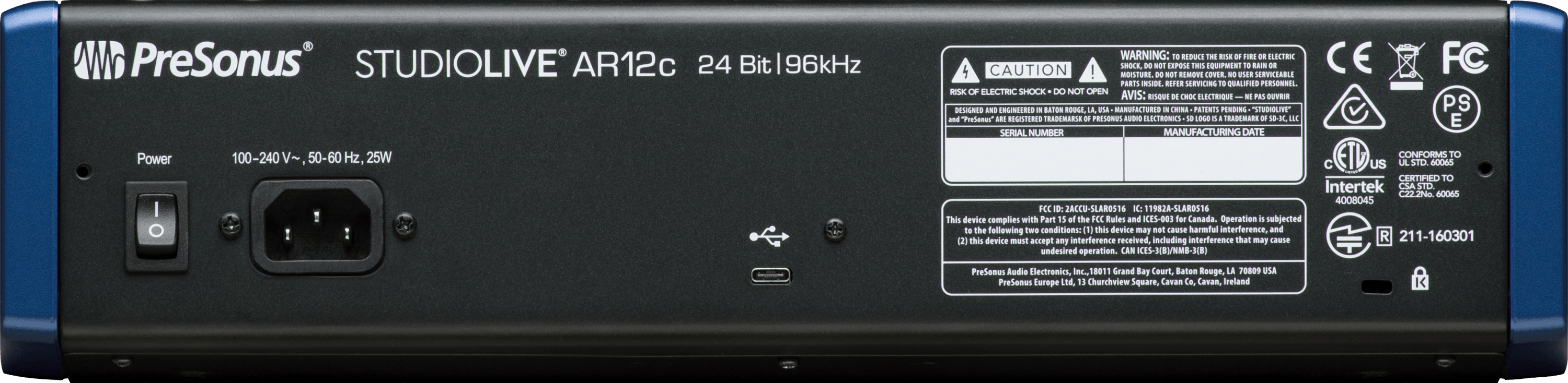 PreSonus StudioLive AR12c Table Mixage Analogique USB