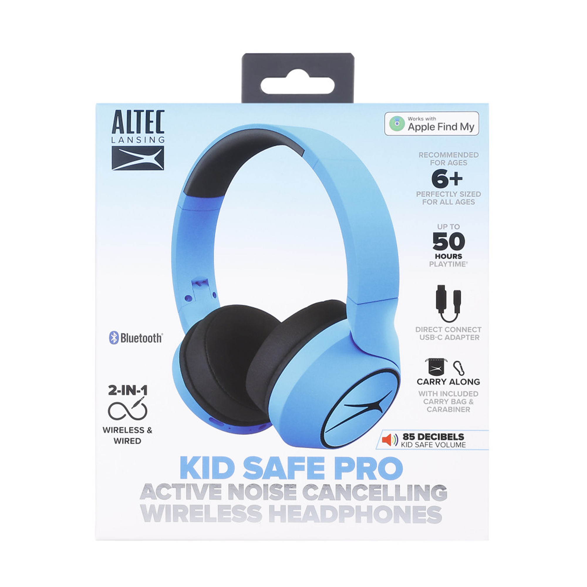 Altec Lansing Kid Safe Pro casque enfant ANC bleu 50h