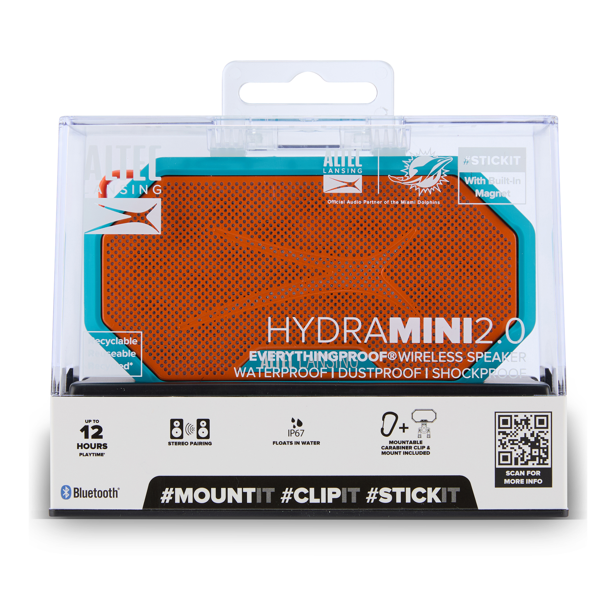 Altec Lansing HydraMini 2.0 mini enceinte Bluetooth Miami Dolphins