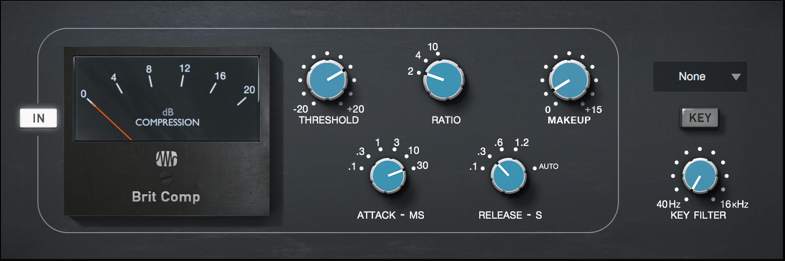 Studio One Fat Channel Brit Comp Plugin compresseur VCA