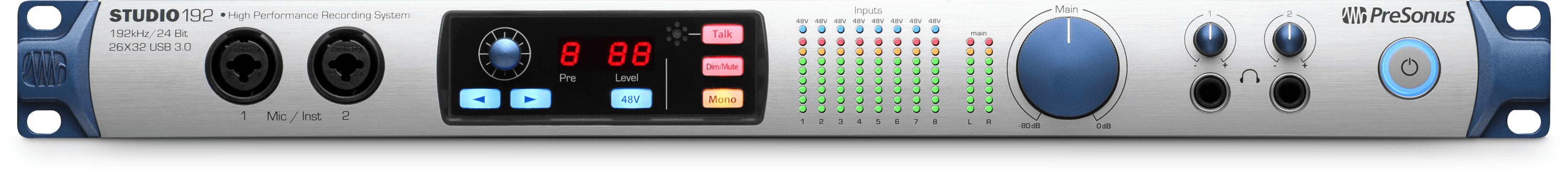 PreSonus Studio 192 interface USB 192 kHz rack