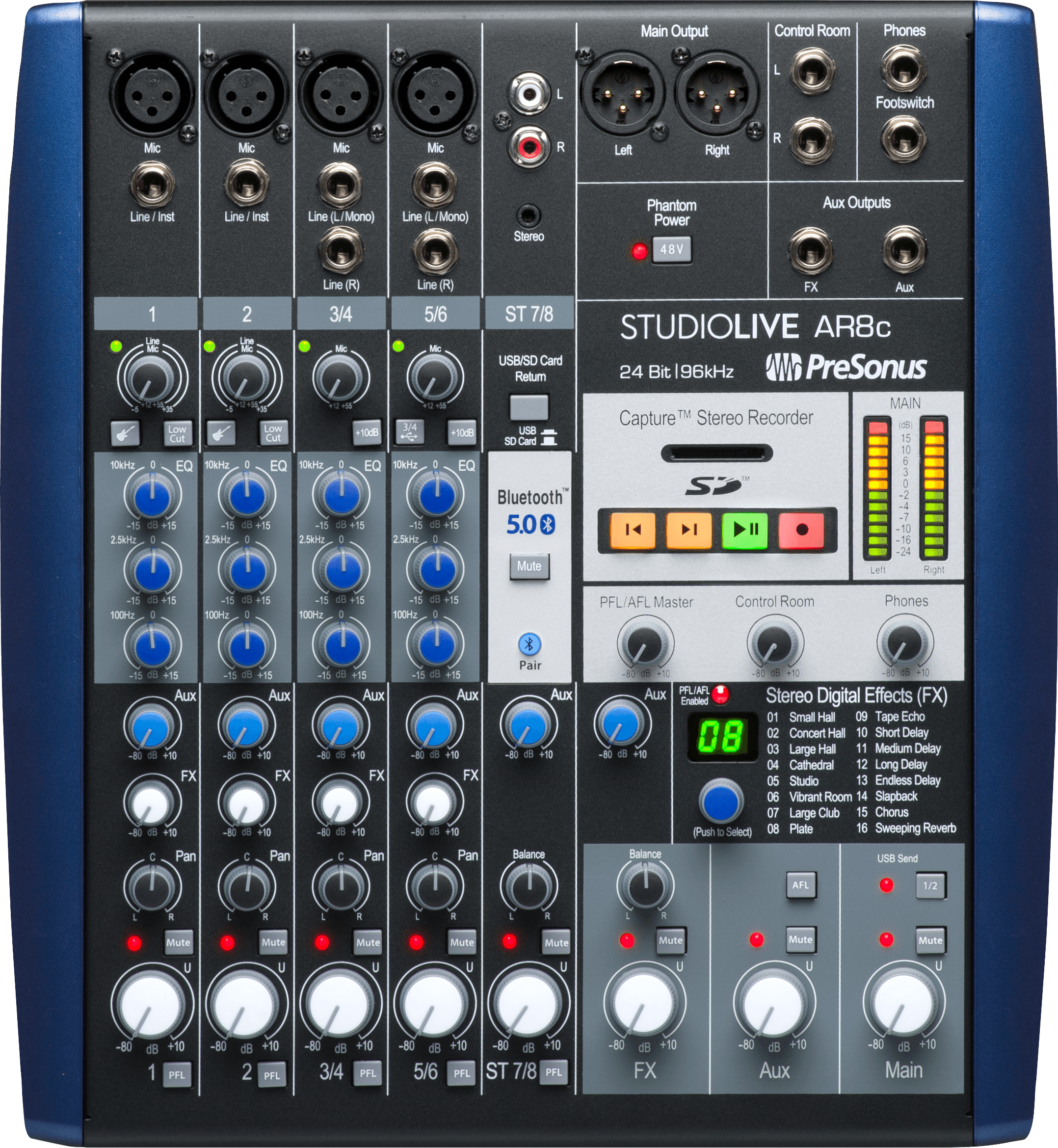 Studio One StudioLive AR8c table de mixage analogique Bluetooth