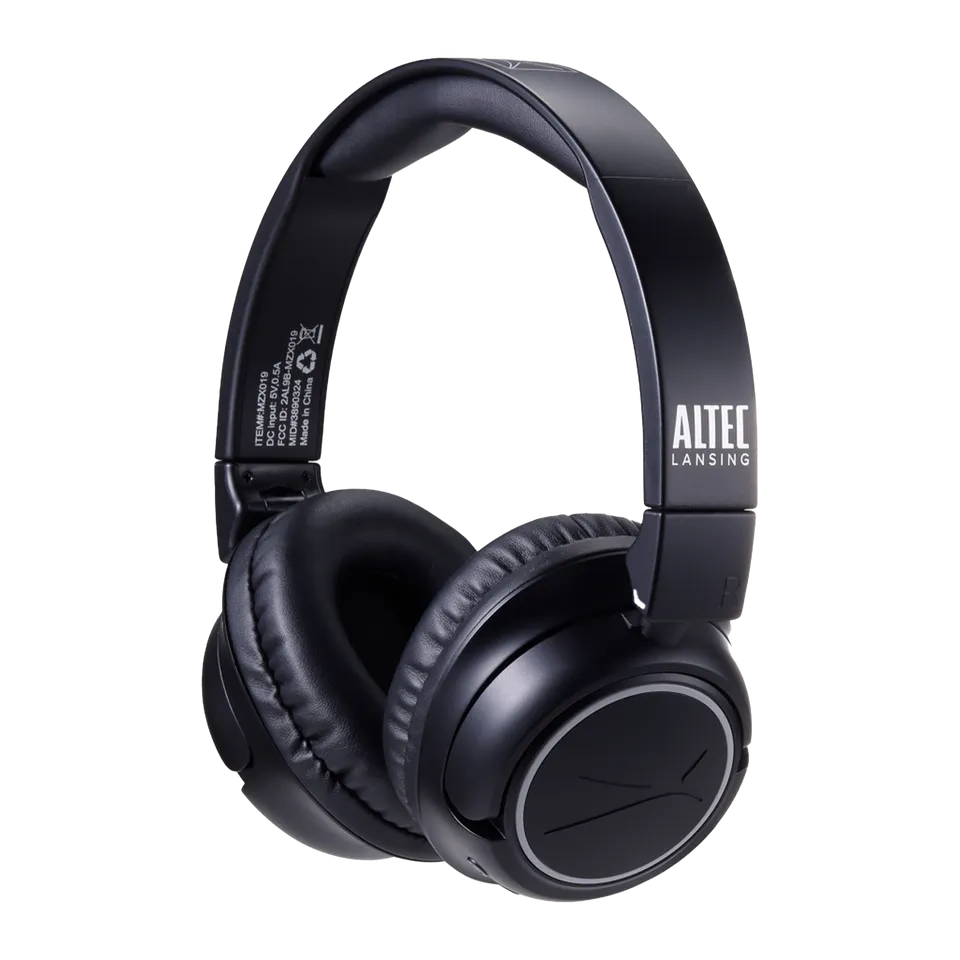 Altec Lansing Play Casque Bluetooth Sans Fil Noir Pliable