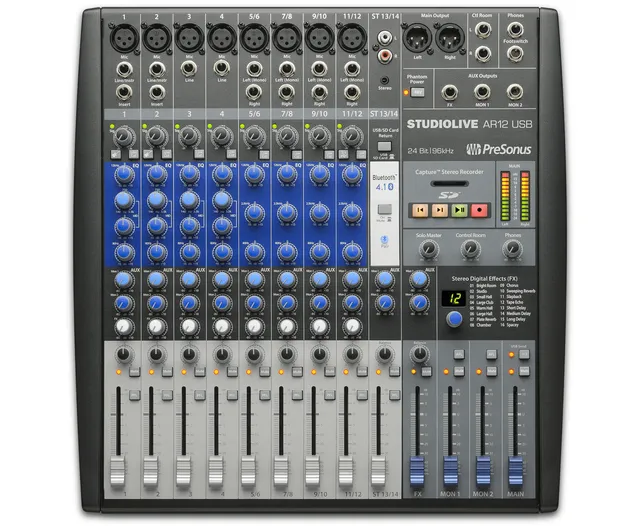 Studio One StudioLive AR12 USB Table mixage 14 canaux SD