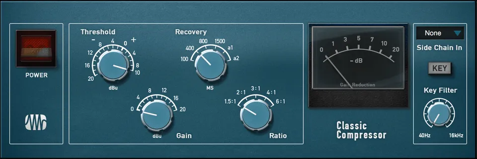 Studio One Fat Channel Classic Compressor plugin effet transparent