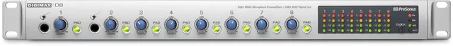 Studio One DigiMax D8 préampli micro 8 canaux rack