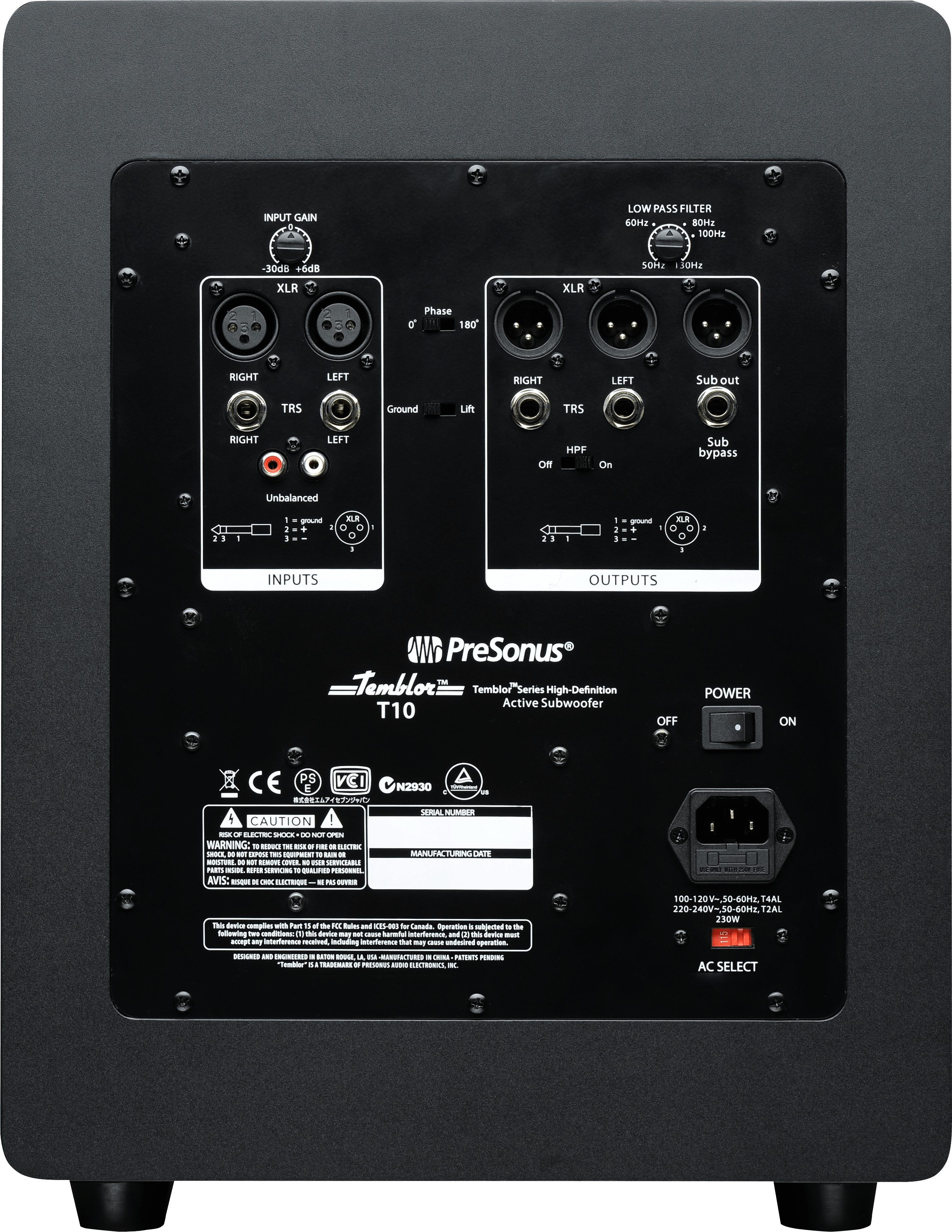 Studio One Temblor T10 caisson de basses studio 10 pouces actif