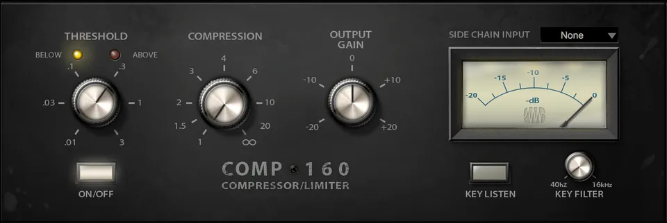 Studio One Fat Channel Comp 160 plugin compresseur VCA