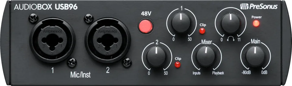Studio One AudioBox USB 96 Interface audio USB 2 canaux MIDI