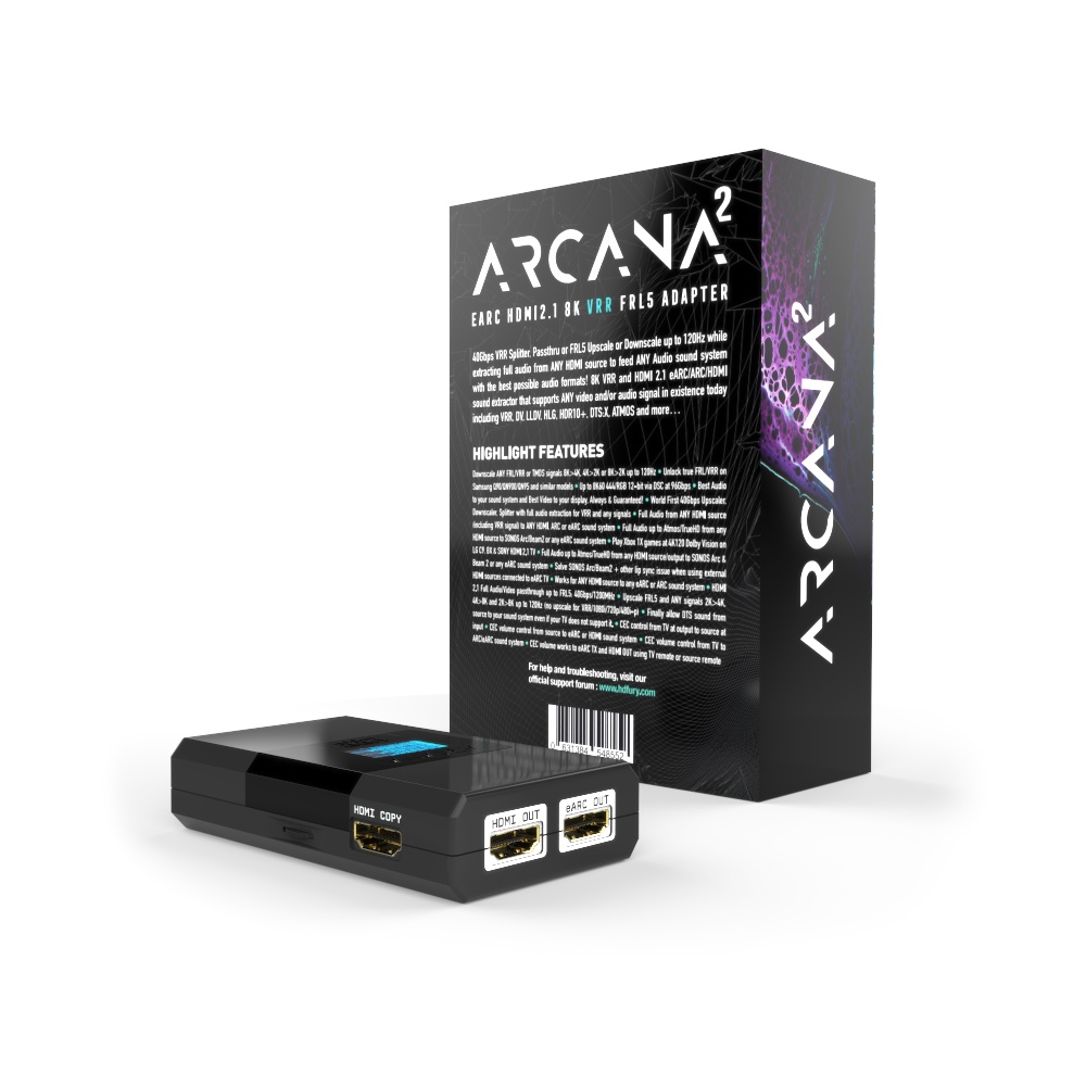HD Fury Arcana 2 8K VRR boîtier HDMI 40Gbps 120Hz