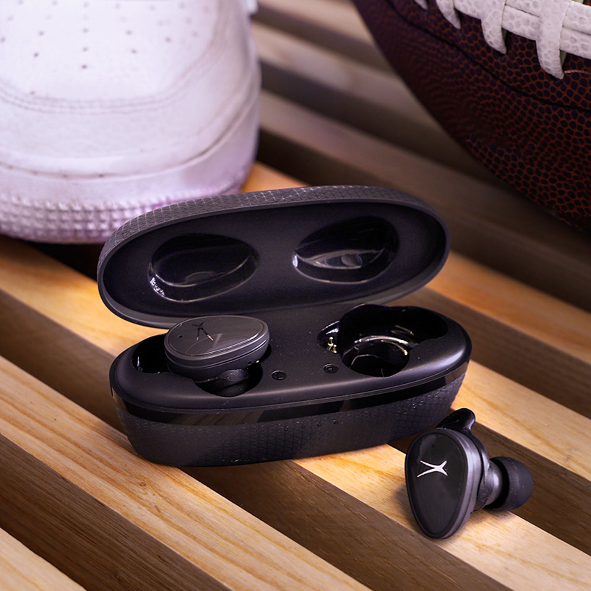 Altec Lansing NanoBuds Sport écouteurs bluetooth gris anthracite