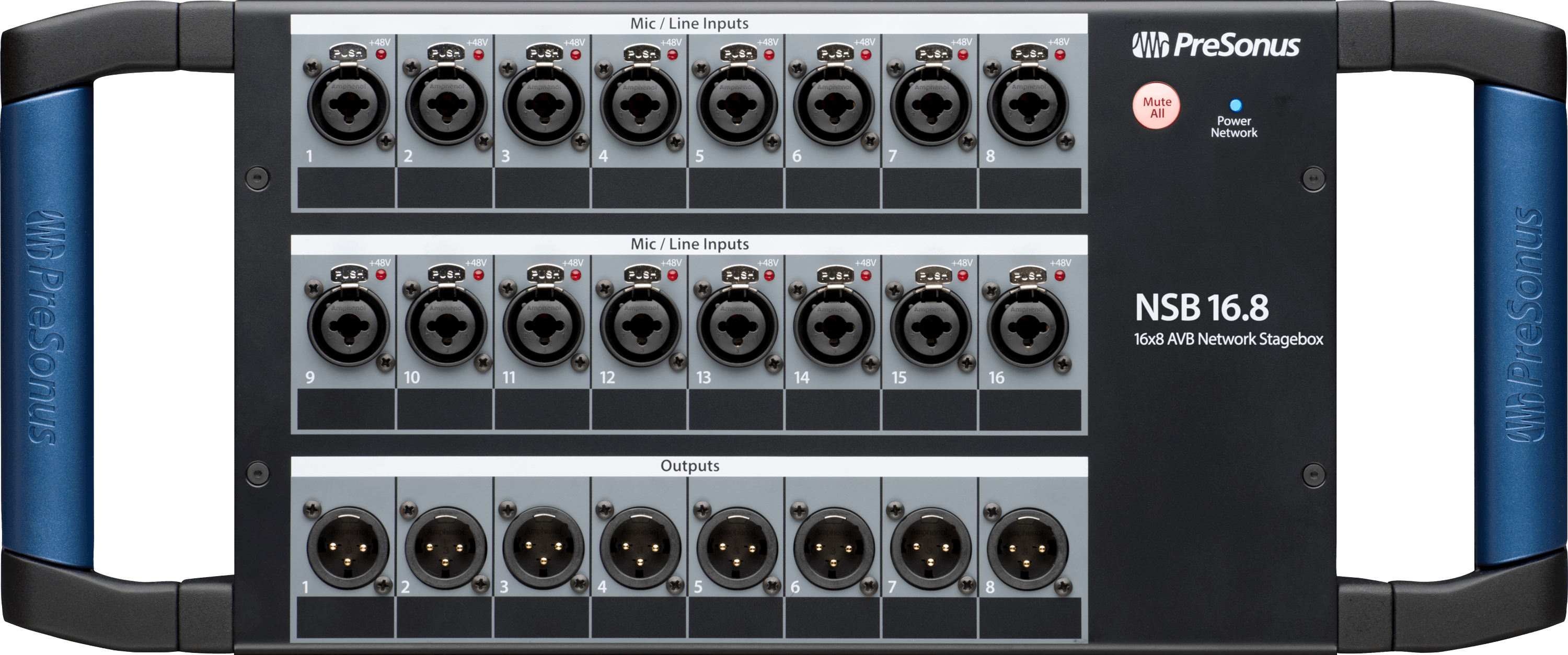 Studio One NSB 16.8 Boîtier de Scène AVB 16 Entrées XMAX