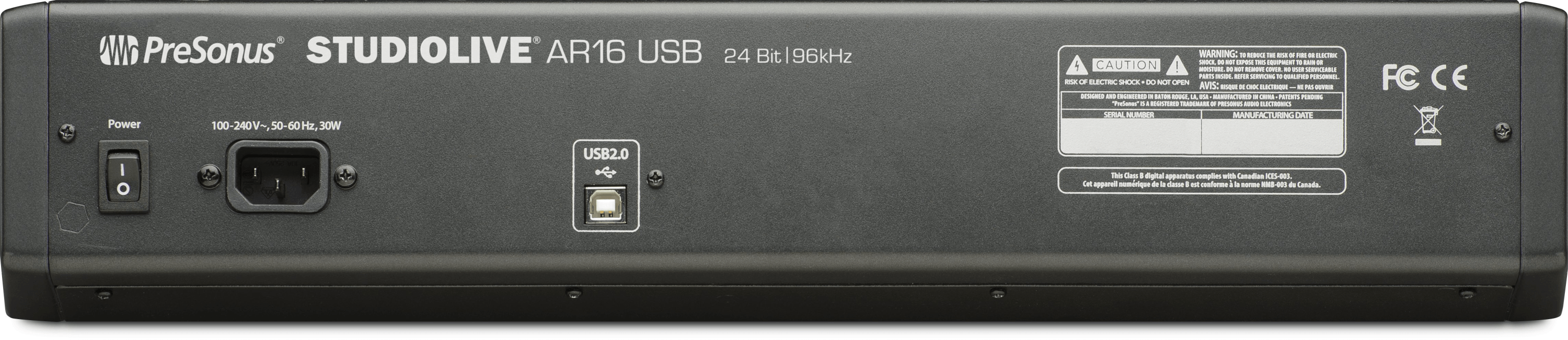 Studio One StudioLive AR16 USB Table de mixage 18 canaux