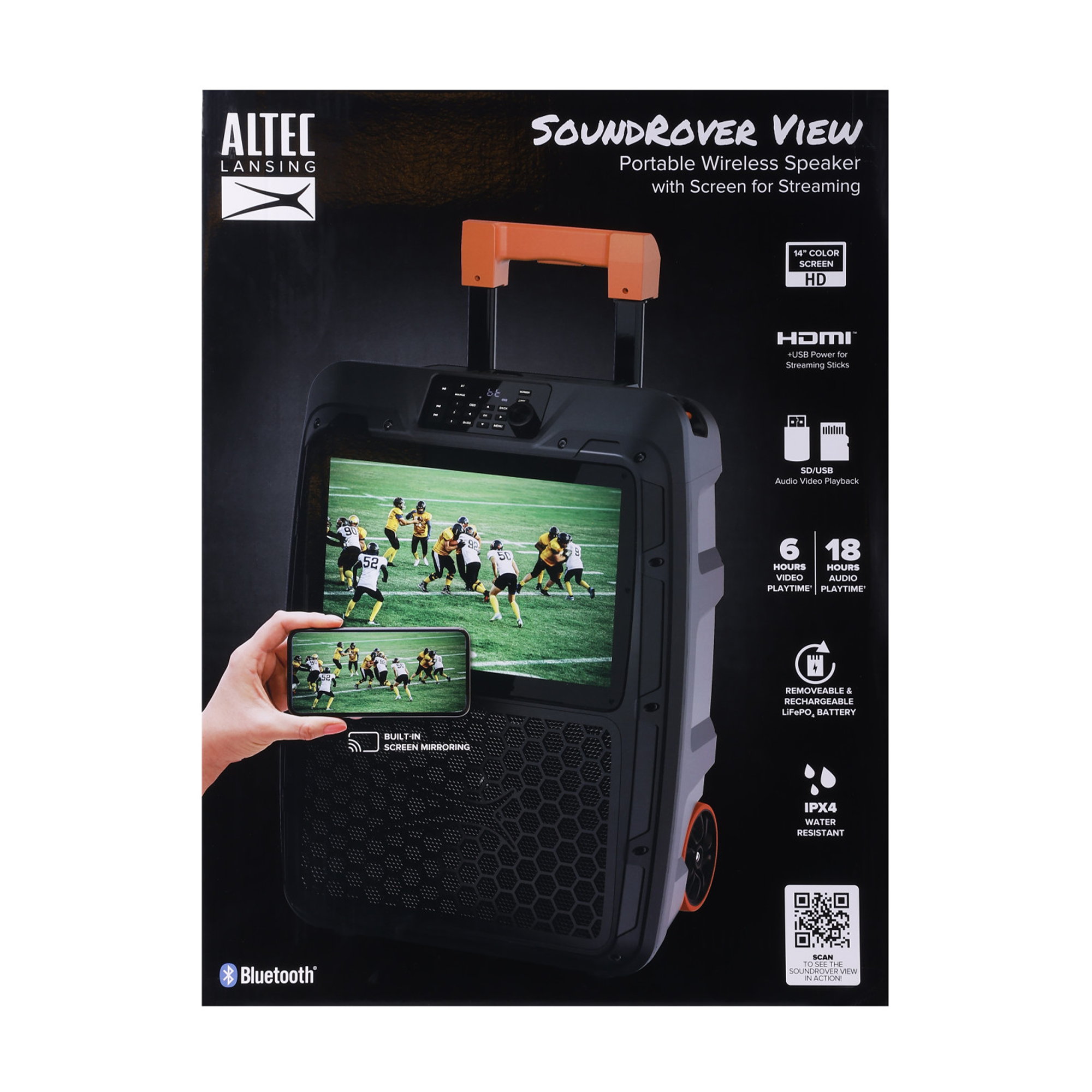 Altec Lansing SoundRover View Enceinte Karaoké Écran 14" Noire