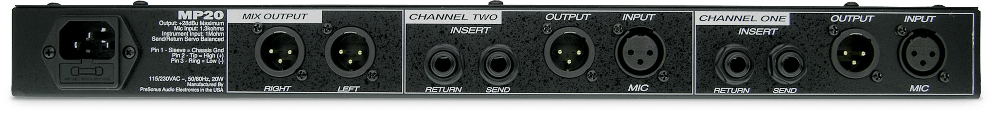 Studio One MP20 préampli micro 2 voies studio