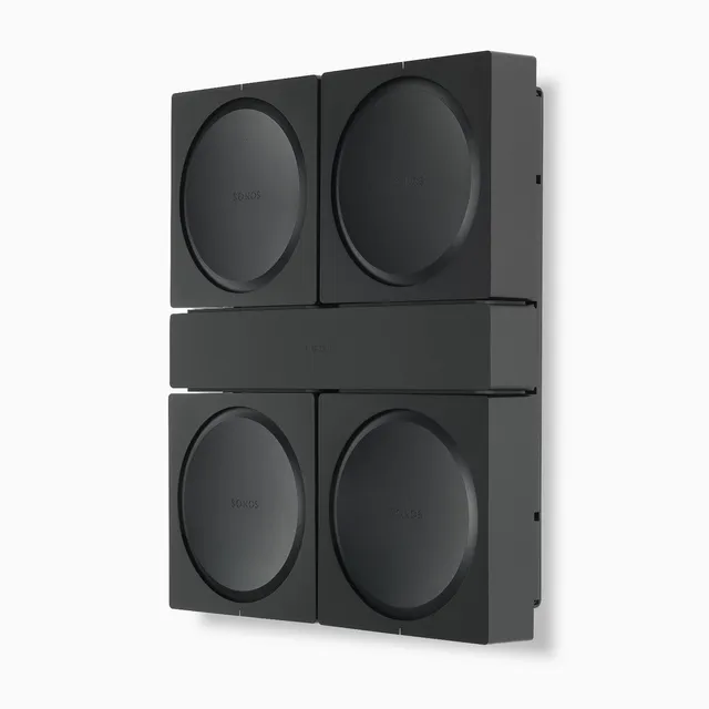 Flexson Amp Support mural x4 noir Sonos Amp acier