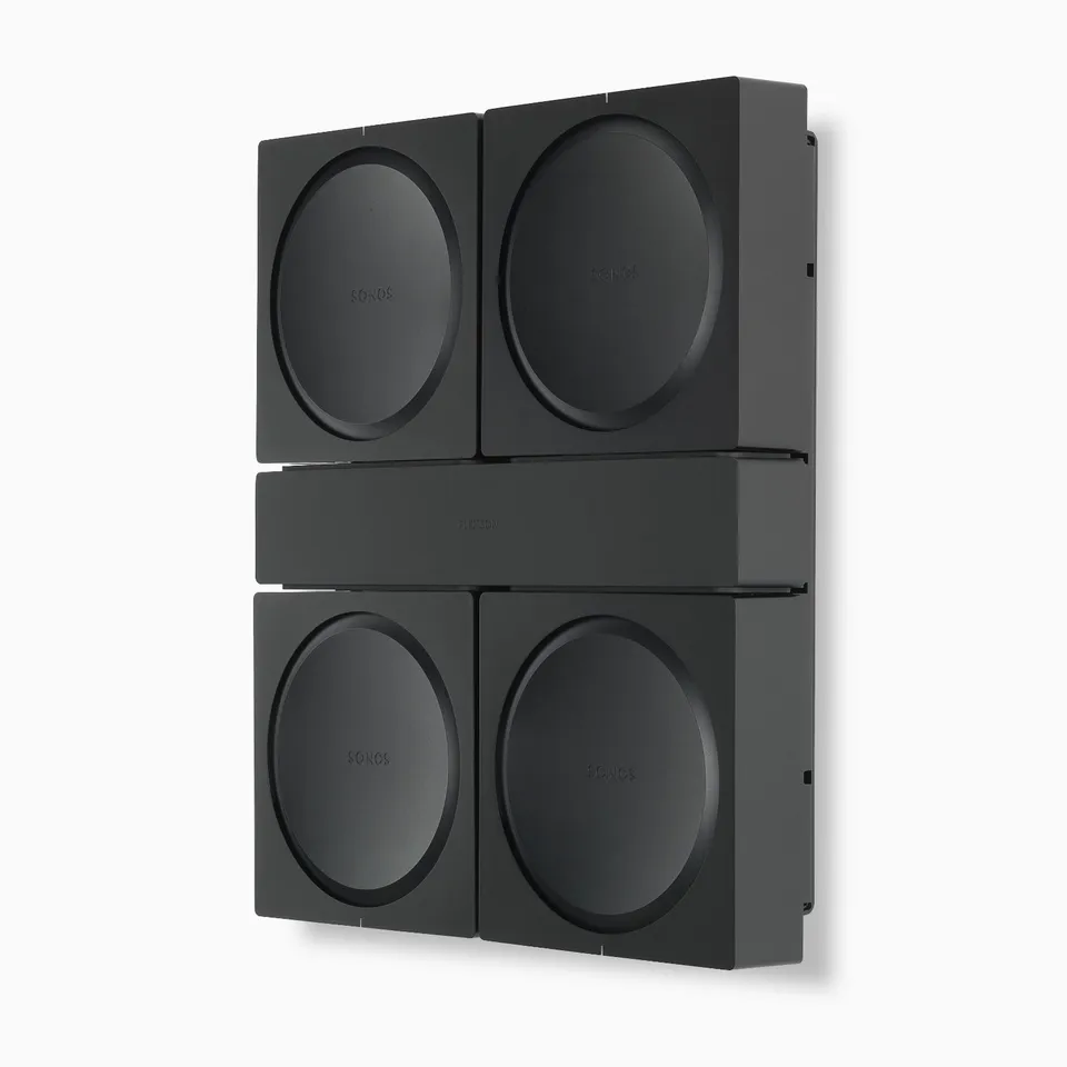 Flexson Amp Support mural x4 noir Sonos Amp acier