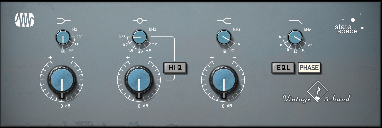 Studio One Fat Channel Vintage 3-band plugin EQ