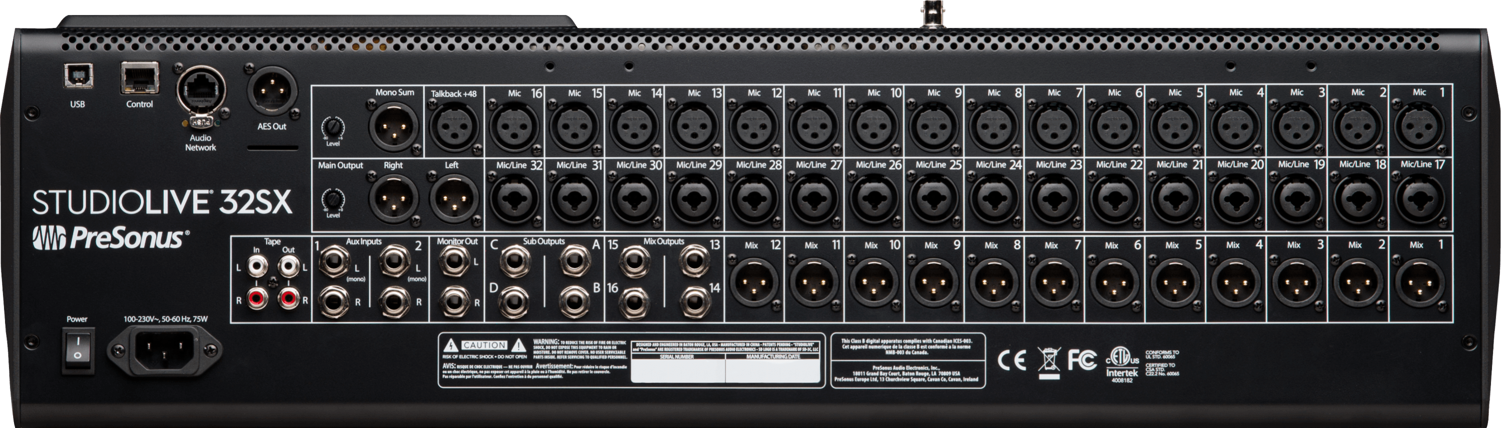 Studio One StudioLive 32SX console numérique 40 canaux