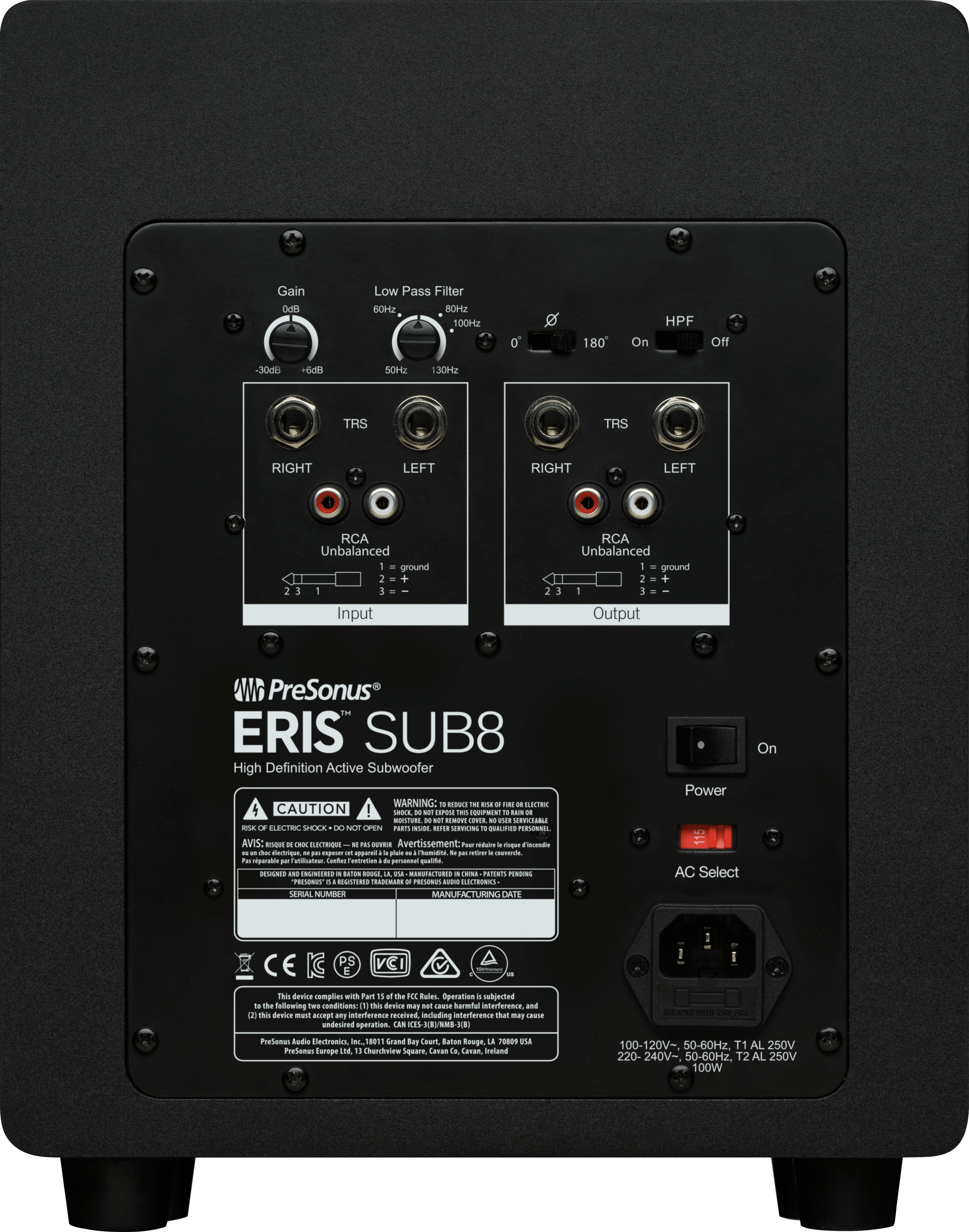Studio One Eris Sub8 caisson studio 100W 30Hz