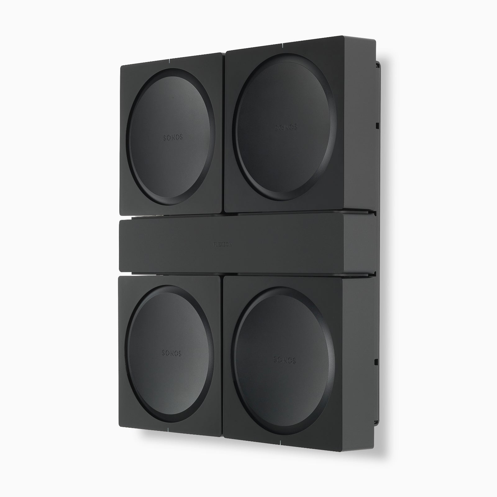 Flexson Amp Support mural x4 noir Sonos Amp acier