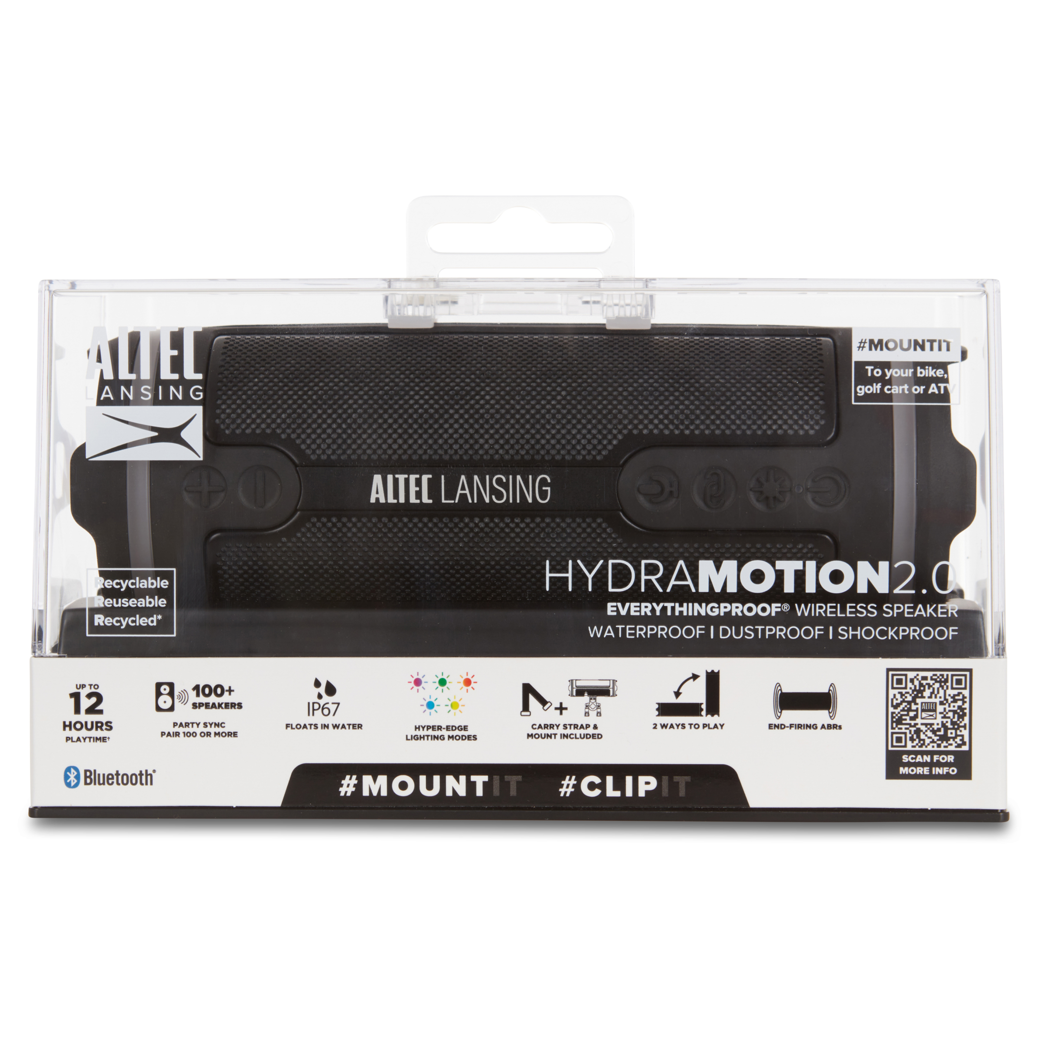 Altec Lansing HydraMotion 2.0 Enceinte Bluetooth Noir Gris 12h