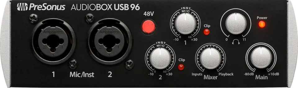 Studio One AudioBox USB 96 Interface audio USB noire 24/96