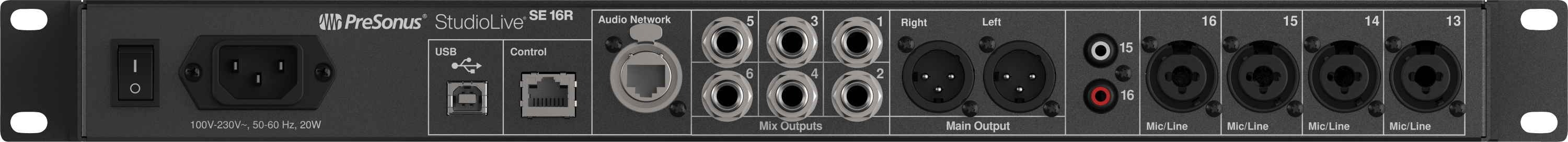 Studio One StudioLive SE 16R mixeur rack numérique 1U