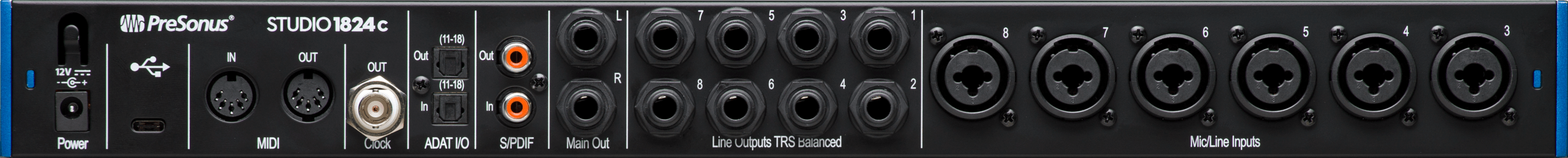 Studio One Studio 1824c interface audio USB-C 8 préamplis