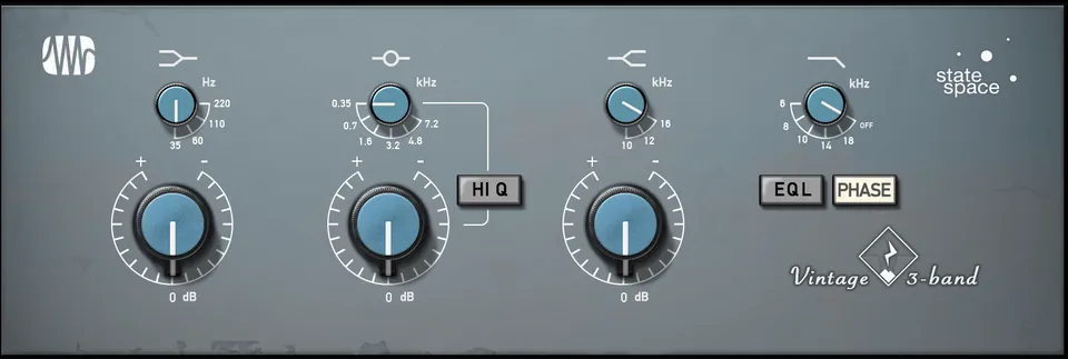 Studio One Fat Channel Vintage 3-band plugin EQ