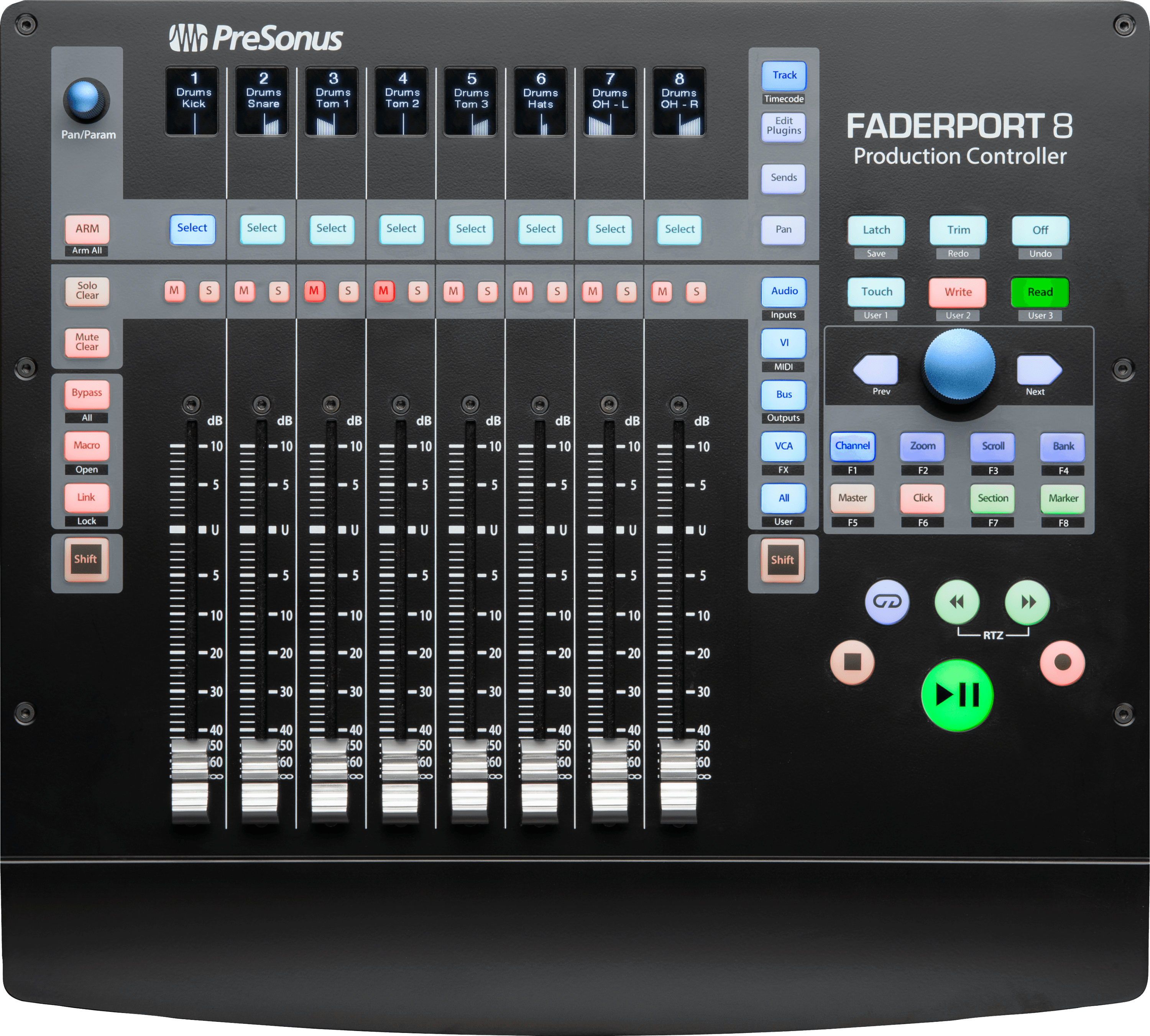 Studio One FaderPort 8 contrôleur DAW 8 faders motorisés USB