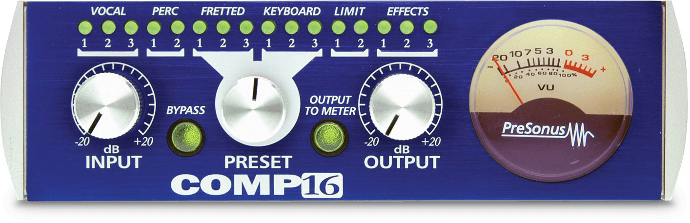 Studio One COMP16 compresseur studio 16 presets avec VU-mètre