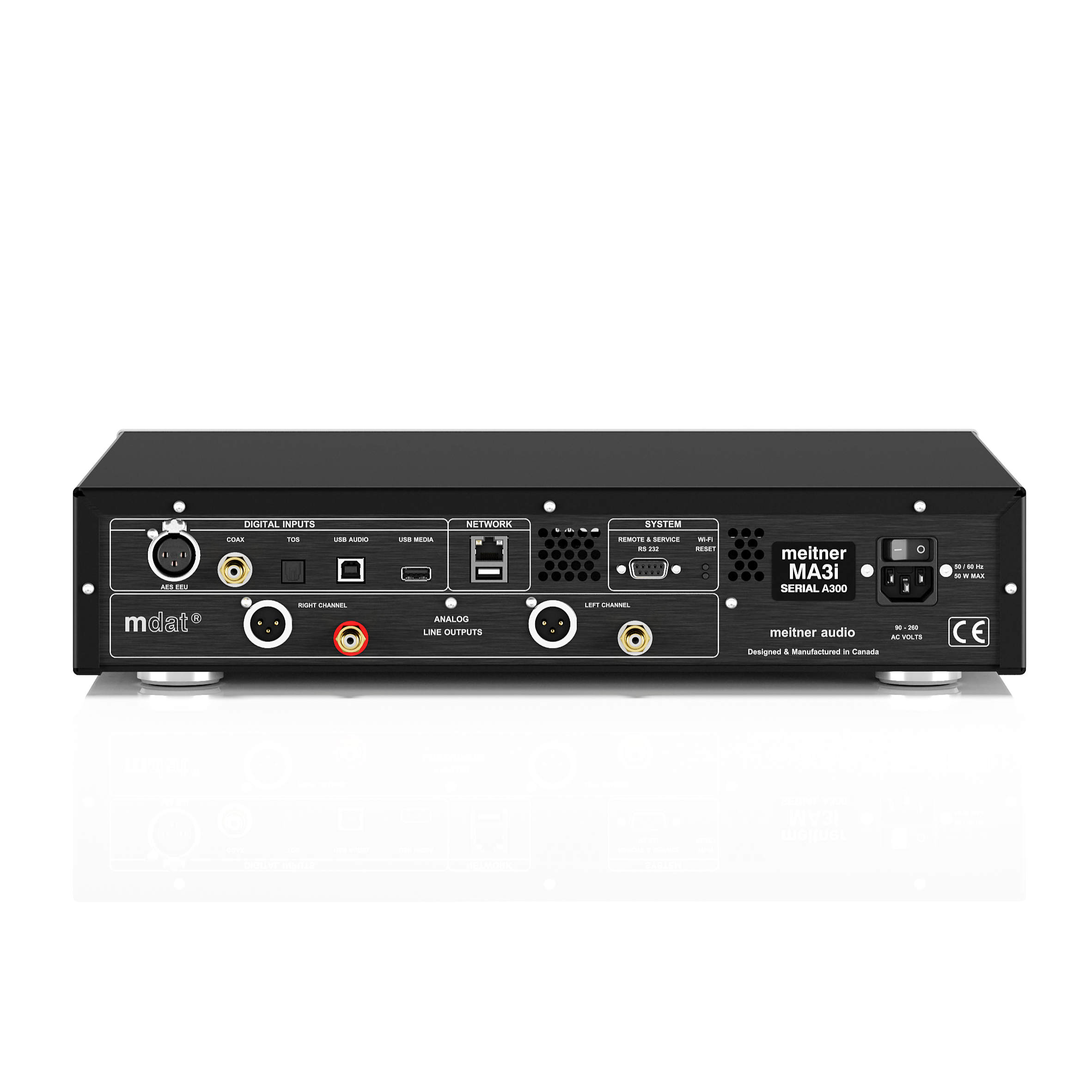 Meitner MA3i Convertisseur DAC Streaming Noir DSD128