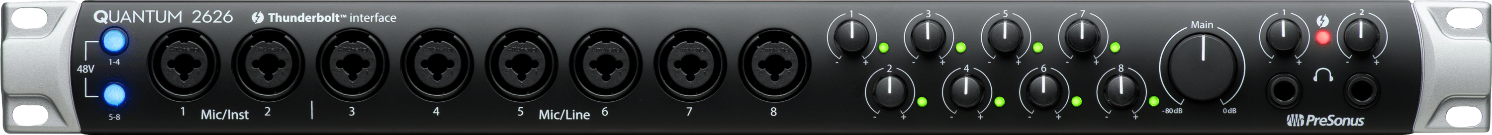 Studio One Quantum 2626 interface audio Thunderbolt 8 XMAX
