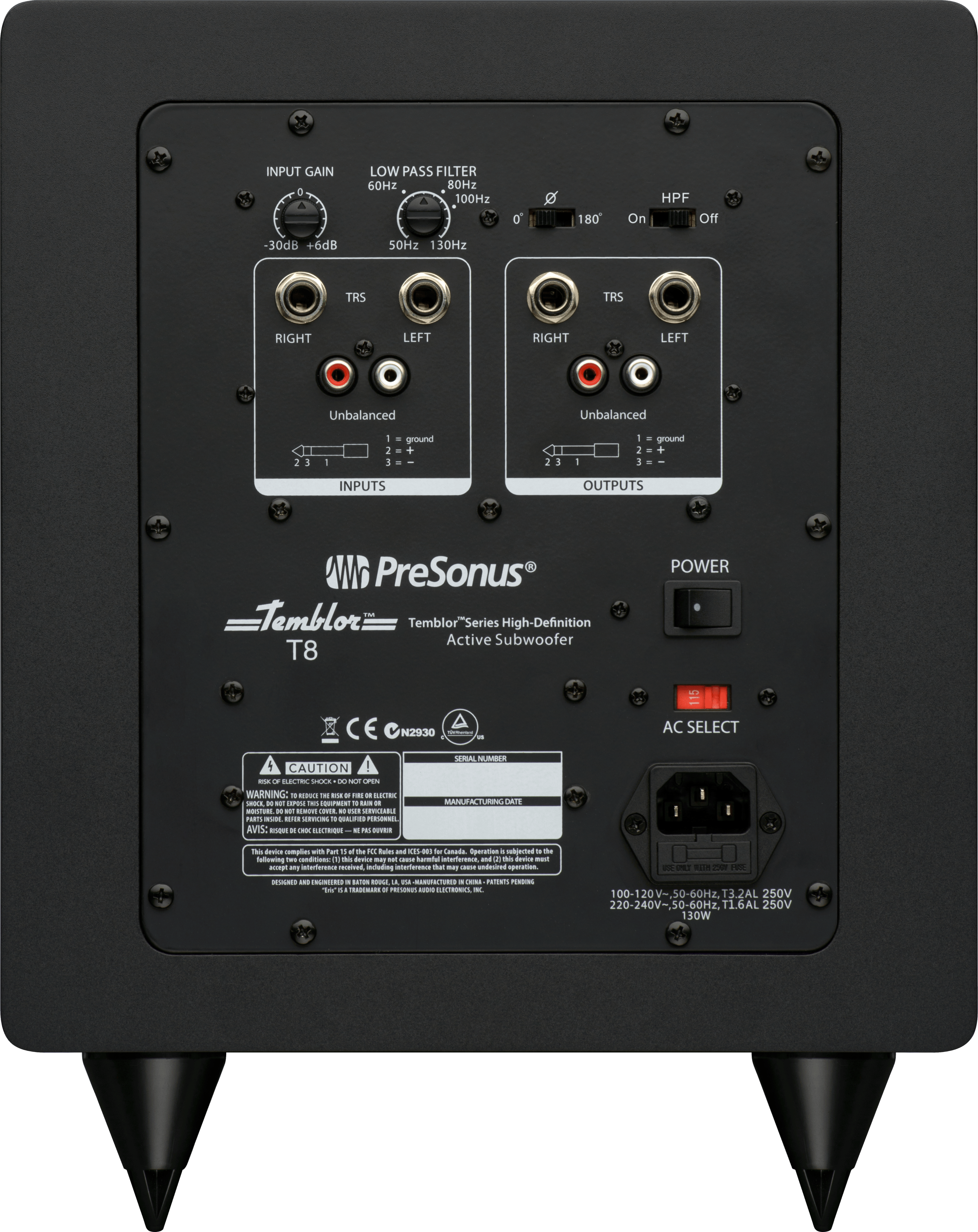 Studio One Temblor T8 caisson studio actif 8" 30 Hz