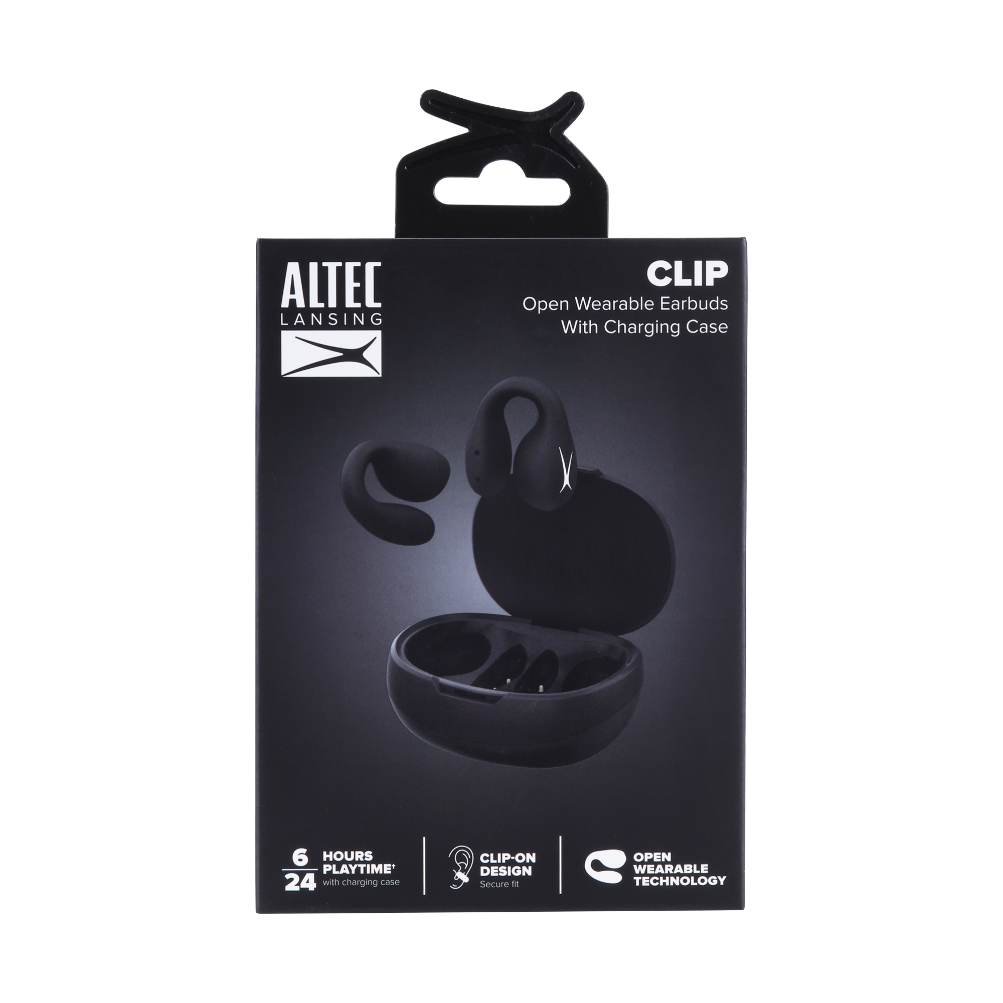 Altec Lansing CLIP écouteurs OWS noirs 24h